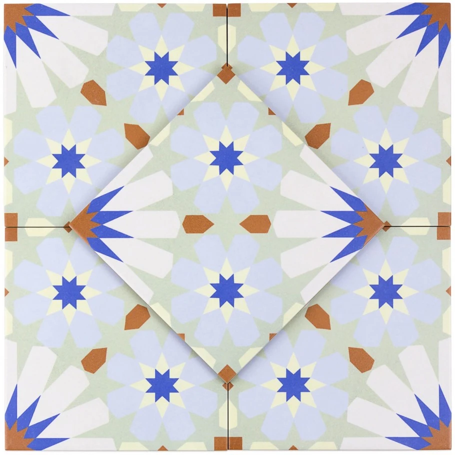 Uffizi Multicolored Encaustic 9x9 Glazed Porcelain Tile 7 Uffizi Multicolored Encaustic 9x9 Glazed Porcelain Tile - Image 5