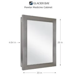 20 In. X 26 In. Recessed Or Surface Mount Framed Medicine Cabinet In Pewter -Household Items Sales 11f972aaffde75fe3b95b7253bca1bae 1800x1800