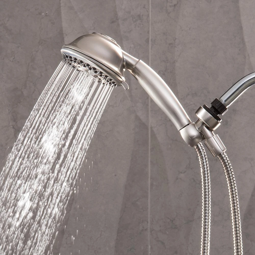 9-Spray 4.5 In. Single Wall Mount Low Flow Handheld Adjustable Shower Head In Brushed Nickel 8 9-Spray 4.5 In. Single Wall Mount Low Flow Handheld Adjustable Shower Head In Brushed Nickel - Image 6