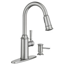 Glenshire Single-Handle Pull-Down Sprayer Kitchen Faucet With Reflex And Power Clean In Spot Resist Stainless