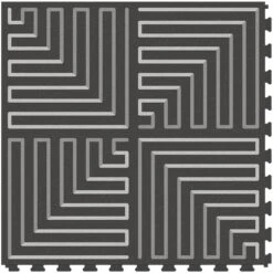 Perfection Floor Tile Geo Collection Deco Zag/Satin 20-in X 20-in Water Resistant Interlocking Luxury Flooring (16.7-sq Ft)