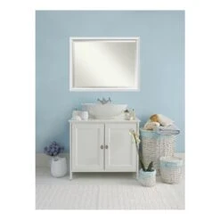 Blanco White Wood 43 In. W X 33 In. H Single Contemporary Bathroom Vanity Mirror -Household Items Sales 14e1f53f9f2a4989e87853708d9e0653 1800x1800