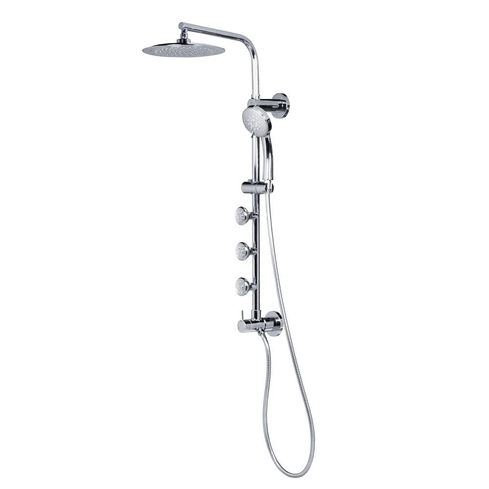 7-spray 8 In. Dual Shower Head And Handheld Shower Head With Body Spray In Chrome 3 7-spray 8 In. Dual Shower Head And Handheld Shower Head With Body Spray In Chrome