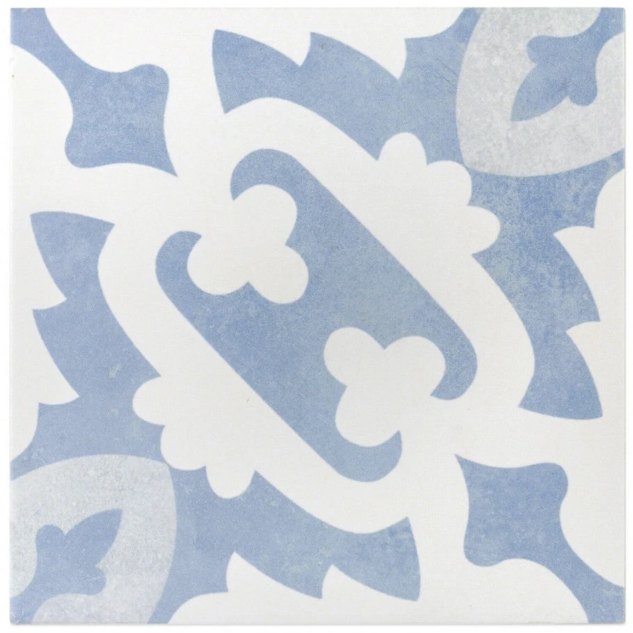 Moma Light Blue Encaustic 9x9 Glazed Porcelain Tile 6 Moma Light Blue Encaustic 9x9 Glazed Porcelain Tile - Image 4