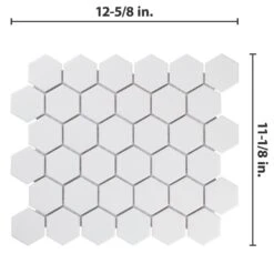 Merola Tile Metro Hex 2 In. Matte White 11-1/8 In. X 12-5/8 In. X 6 Mm Porcelain Mosaic Tile (9.96 Sq. Ft. / Case) 20 Merola Tile Metro Hex 2 In. Matte White 11-1/8 In. X 12-5/8 In. X 6 Mm Porcelain Mosaic Tile (9.96 Sq. Ft. / Case) -Household Items Sales 170143962f25b3f7748c4c6e0ed58878 1800x1800