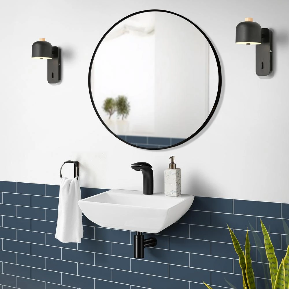 Swiss Madison Sublime Compact Ceramic Wall Hung Sink In White 3 Swiss Madison Sublime Compact Ceramic Wall Hung Sink In White