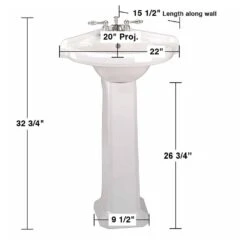 Portsmouth 22 In. Corner Pedestal Combo Bathroom Sink In White With Overflow -Household Items Sales 18b504f03534818a0ceb393ff4c75683 1800x1800