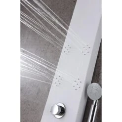 ANZZI Swan White 6-Spray Shower Panel System (Valve Included) -Household Items Sales 191042003521 09063696 1800x1800