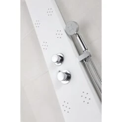 ANZZI Swan White 6-Spray Shower Panel System (Valve Included) -Household Items Sales 191042003521 09063702 1800x1800