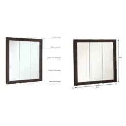 Ventura 36 In. W X 30 In. H X 6 In. D Framed Tri-View Surface-Mount Bathroom Medicine Cabinet In Espresso -Household Items Sales 1952dd2c13d789958ab7913e1b457c61 1800x1800
