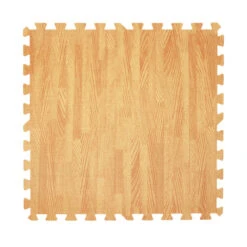 Get Rung Oak Woodgrain Fitness Mat With Interlocking Foam Tiles For Gym Flooring. Excellent For Pilates, Yoga, Aerobic Cardio Work Outs And Kids Playrooms. Perfect Exercise Mat(WOOD, 24SQFT)