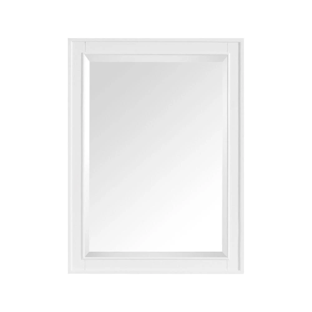 Madison 36 In. W X 32 In. H Single Framed Mirror In White 9 Madison 36 In. W X 32 In. H Single Framed Mirror In White - Image 7