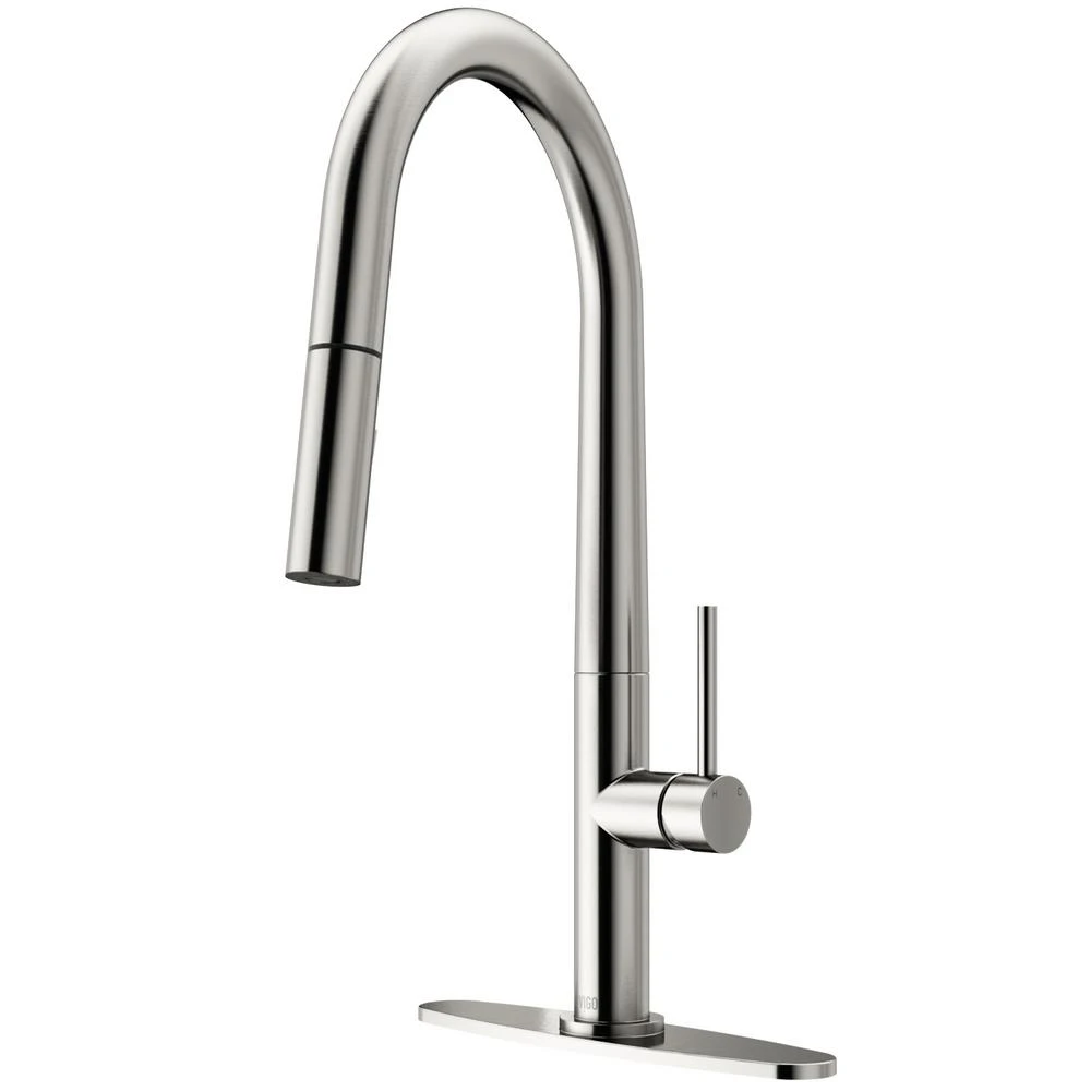 Greenwich Single-Handle Pull-Down Sprayer Kitchen Faucet With Deck Plate In Matte Black 6 Greenwich Single-Handle Pull-Down Sprayer Kitchen Faucet With Deck Plate In Matte Black - Image 4
