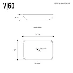 VIGO Titanium Handmade Glass Rectangle Vessel Bathroom Sink In Slate Grey -Household Items Sales 1db140299c7013a687e07bcefd651cfa 1800x1800