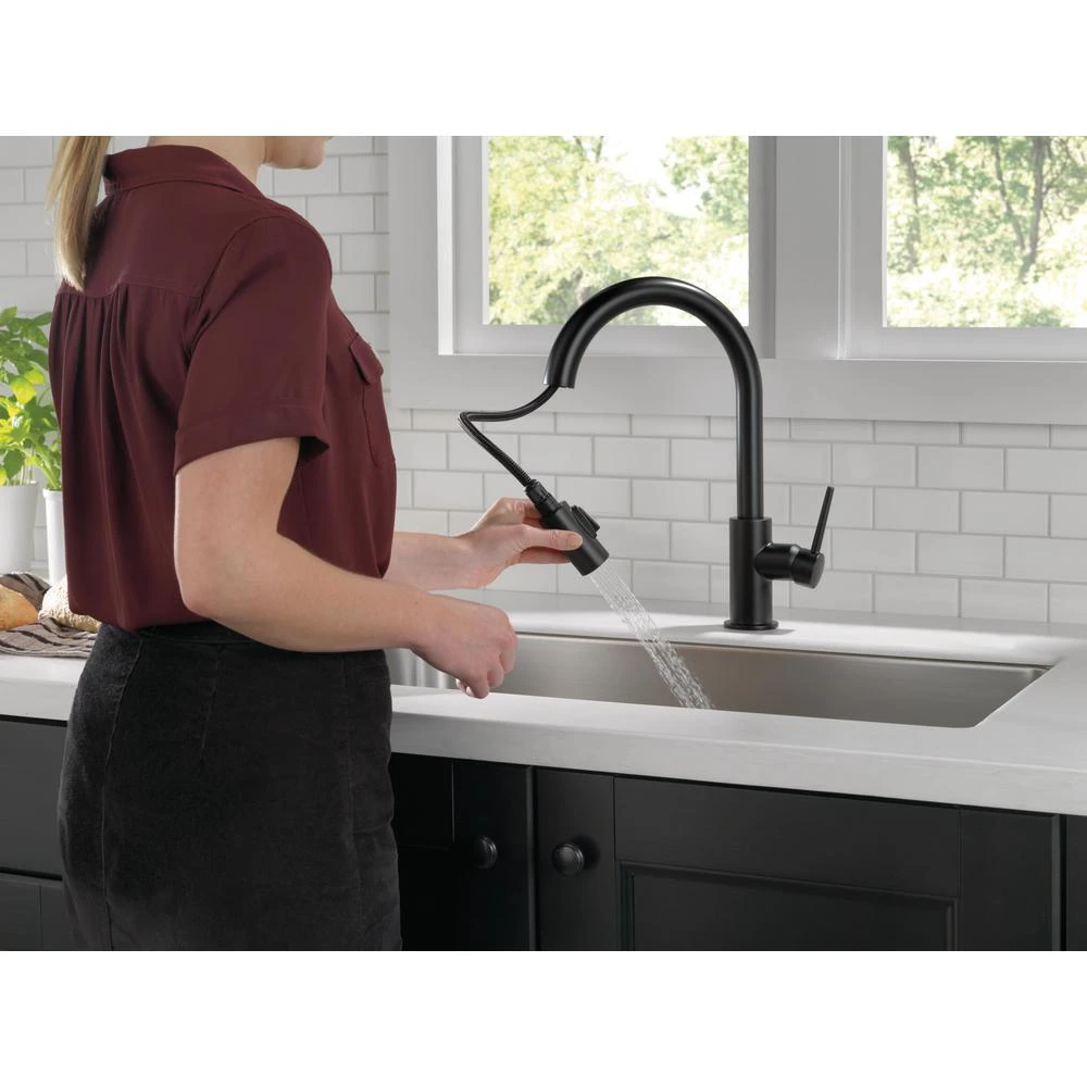 Trinsic Single-Handle Pull-Down Sprayer Kitchen Faucet With MagnaTite Docking In Matte Black 6 Trinsic Single-Handle Pull-Down Sprayer Kitchen Faucet With MagnaTite Docking In Matte Black - Image 4