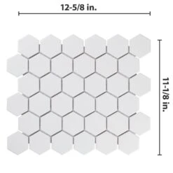 Merola Tile Metro Hex 2 In. Matte White 11-1/8 In. X 12-5/8 In. X 6 Mm Porcelain Mosaic Tile (9.96 Sq. Ft. / Case) 26 Merola Tile Metro Hex 2 In. Matte White 11-1/8 In. X 12-5/8 In. X 6 Mm Porcelain Mosaic Tile (9.96 Sq. Ft. / Case) -Household Items Sales 1fcd970081464b21a1f1bc00b48d8652 1800x1800