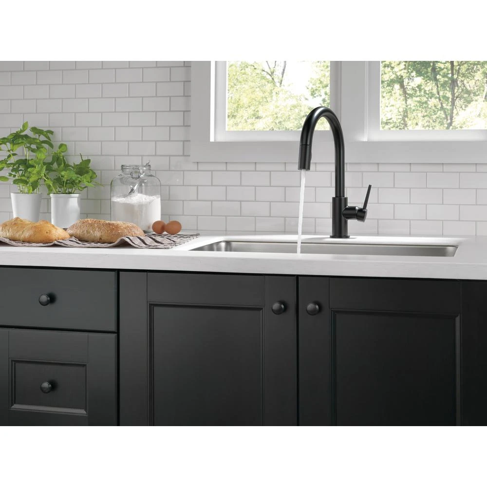 Trinsic Single-Handle Pull-Down Sprayer Kitchen Faucet With MagnaTite Docking In Matte Black 8 Trinsic Single-Handle Pull-Down Sprayer Kitchen Faucet With MagnaTite Docking In Matte Black - Image 6