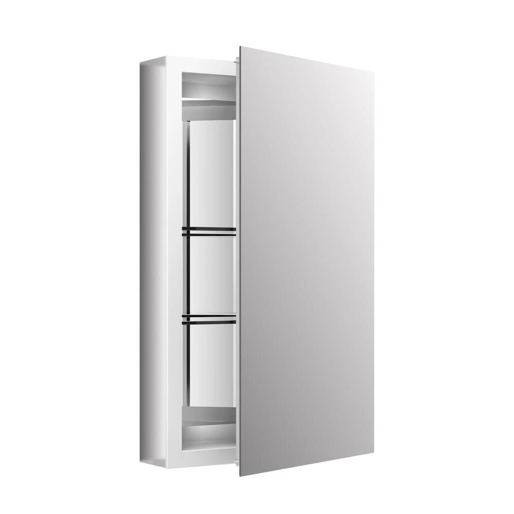 15 In. X 26 In. Recessed Or Surface Mount Medicine Cabinet In White Powder-Coat Aluminum 9 15 In. X 26 In. Recessed Or Surface Mount Medicine Cabinet In White Powder-Coat Aluminum - Image 7