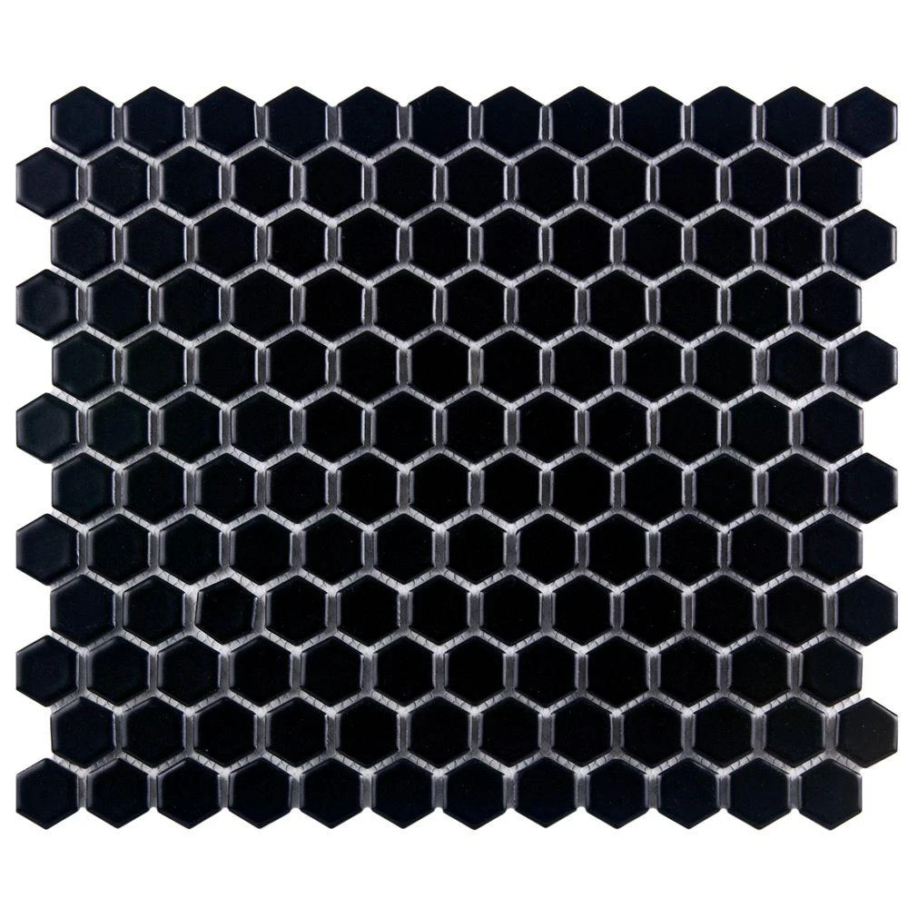 Merola Tile Metro Hex Matte Black 10-1/4 In. X 11-7/8 In. X 5 Mm Porcelain Mosaic Tile (8.65 Sq. Ft. /Case) 12 Merola Tile Metro Hex Matte Black 10-1/4 In. X 11-7/8 In. X 5 Mm Porcelain Mosaic Tile (8.65 Sq. Ft. /Case) - Image 10