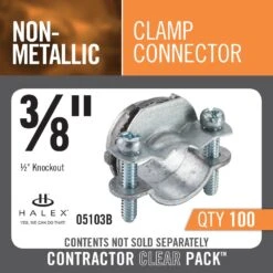 3/8 In. Non-Metallic Twin Screw Clamp Connectors (100-Pack) -Household Items Sales 26284ac90625994a18ab7df858575053 1800x1800