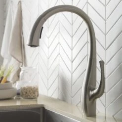 Spot Free Ansel Single-Handle Pull-Down Sprayer Kitchen Faucet In All-Brite Stainless Steel -Household Items Sales 27c38e8252289d612bc514386cd111cf 1800x1800