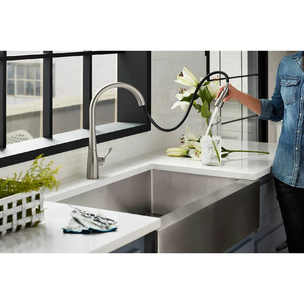 Simplice Single-Handle Pull-Down Sprayer Kitchen Faucet With DockNetik And Sweep Spray In Vibrant Stainless 5 Simplice Single-Handle Pull-Down Sprayer Kitchen Faucet With DockNetik And Sweep Spray In Vibrant Stainless - Image 3