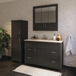 MagickWoods Elements Brighton 18"W X 19"D X 60"H Dark Chocolate Linen Cabinet 17 MagickWoods Elements Brighton 18"W X 19"D X 60"H Dark Chocolate Linen Cabinet -Household Items Sales 30016 lifestyle3 mw 1800x1800
