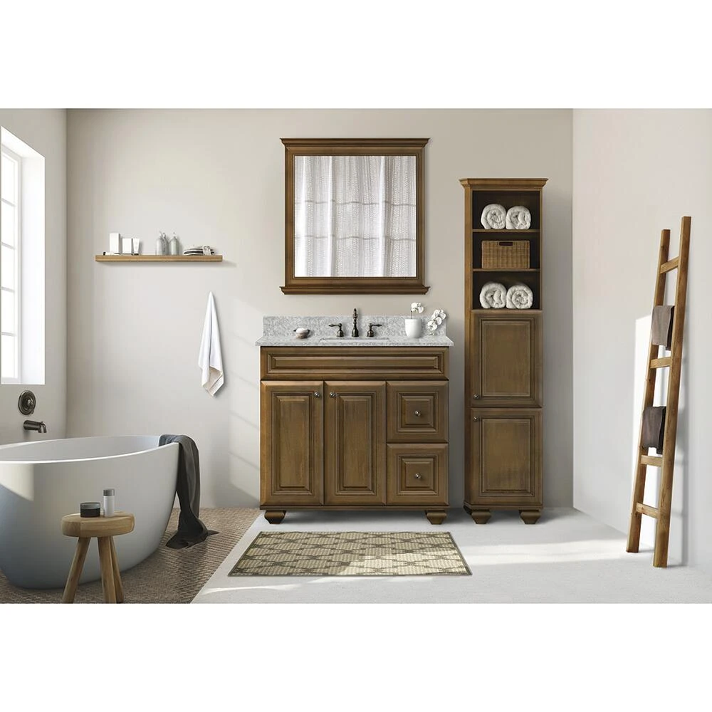 MagickWoods Elements Manchester 20-3/16"W X 22-7/16"D X 84"H Mocha Linen Cabinet 8 MagickWoods Elements Manchester 20-3/16"W X 22-7/16"D X 84"H Mocha Linen Cabinet - Image 6