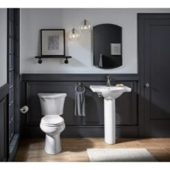 KOHLER Veer 24 In. Vitreous China Pedestal Sink Basin In White With Overflow Drain -Household Items Sales 3073abab1a73452f554d78d138cf7dc3 1800x1800