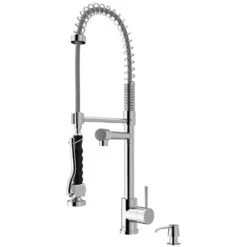 Zurich Single-Handle Pull-Down Sprayer Kitchen Faucet With Soap Dispenser In Matte Black -Household Items Sales 31870faba1cf00e6919a15cc5d201c16 1800x1800