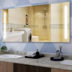 60 in. X 28 In. White LED Lighted Wall Mirror With Rock Switch -Household Items Sales 38abadea25f336d5cec84a05f6818874 1800x1800