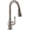 Artifacts Single-Handle Pull-Down Sprayer Kitchen Faucet In Vibrant Stainless -Household Items Sales 39bf840fa3058baf61c2fb6010dfe480 1800x1800