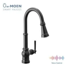 U By Moen Paterson Single-Handle Pull-Down Sprayer Smart Kitchen Faucet With Voice Control And PowerBoost In Matte Black 20 U By Moen Paterson Single-Handle Pull-Down Sprayer Smart Kitchen Faucet With Voice Control And PowerBoost In Matte Black -Household Items Sales 3ac1420467b57fd59f0010e17ed7aa39 1800x1800