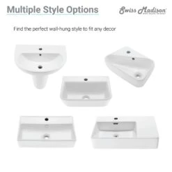 Swiss Madison Voltaire 19.5 In. X 10 In. Rectangular Ceramic Wall Hung Vessel Sink With Right Side Faucet Mount In White -Household Items Sales 3bda69a38aff66fefb23d29a12d386a2 d26059ff 18e5 4707 a320 e169fbadb55c 1800x1800