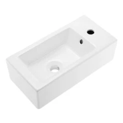 Swiss Madison Voltaire 19.5 In. X 10 In. Rectangular Ceramic Wall Hung Vessel Sink With Right Side Faucet Mount In White -Household Items Sales 3d0b17fbe7b536ebadb6a6dac776b5e7 1800x1800