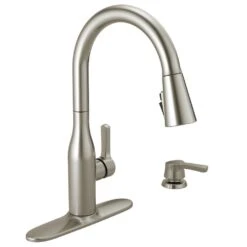 Marca Single-Handle Pull-Down Sprayer Kitchen Faucet With ShieldSpray Technology In Champagne Bronze -Household Items Sales 40ad1ce413ee175a1cecae0231de0206 1800x1800
