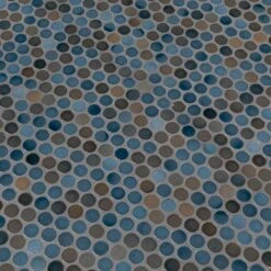MSI Penny Round Azul 11.3 In. X 12.2 In. X 6mm Glossy Porcelain Mesh-Mounted Mosaic Tile (14.4 Sq. Ft. / Case) -Household Items Sales 42338be54b344fabfc2faa441ba325d7 1800x1800