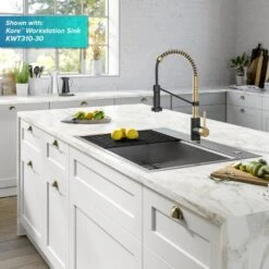 Single-Handle Pull-Down Kitchen Faucet With Dual Function Sprayhead In Spot Free Antique Champagne Bronze/Matte Black -Household Items Sales 427acdf2de6a26496e1e26d89ef82fad 1800x1800