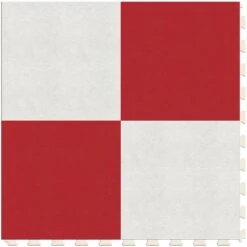 Perfection Floor Tile SodaPop Shoppe Red And White 20-in X 20-in Water Resistant Interlocking Luxury Flooring (16.7-sq Ft)