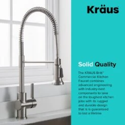 Britt Single Handle Commercial Kitchen Faucet With Dual Function Sprayhead In All-Brite Spot Free Stainless Steel Finish -Household Items Sales 441471421daed5f38c0f299f1019a0d5 1800x1800