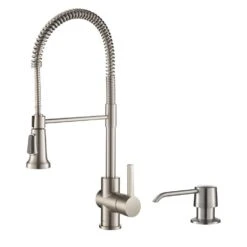 Britt Single Handle Commercial Kitchen Faucet With Dual Function Sprayhead In All-Brite Spot Free Stainless Steel Finish -Household Items Sales 4448df8fdd98dfb41468566b15951cf8 1800x1800