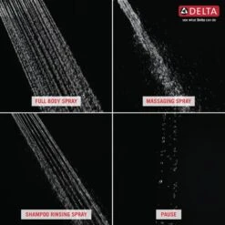 Everly 4-Spray 4.4 In. Single Wall Mount Handheld Shower Head In Brushed Nickel -Household Items Sales 447f911307baa028e56d4113a7f7b809 1800x1800