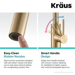 Oletto Single-Handle Pull-Down Sprayer Kitchen Faucet In Gold -Household Items Sales 4493a68873826b1d24d091c651592787 1800x1800