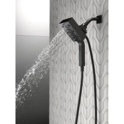 In2ition Two-in-One 4-Spray 5.9 In. Dual Wall Mount Fixed And Handheld H2Okinetic Shower Head In Matte Black -Household Items Sales 460ca814d9076ed02295c0d8e999916e 1800x1800