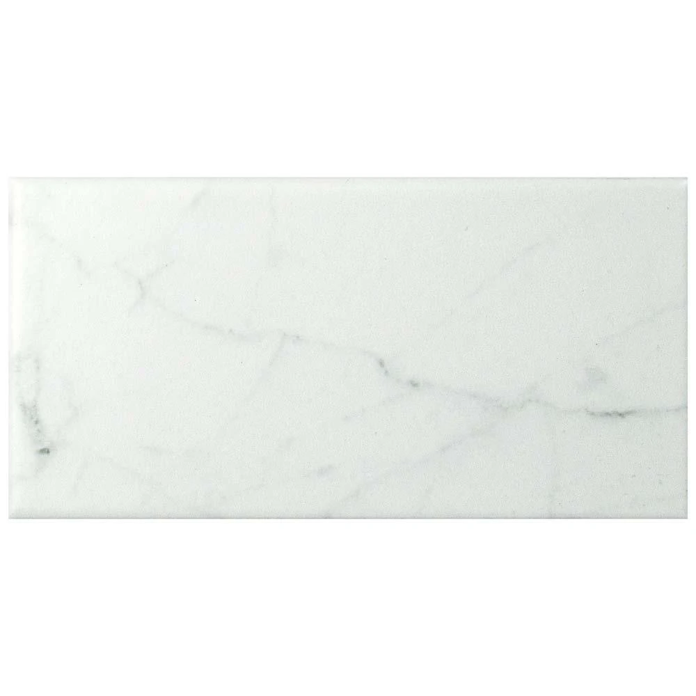 Merola Tile Classico Carrara Matte 3 In. X 6 In. Ceramic Wall Subway Tile (6.03 Sq. Ft. / Case) 9 Merola Tile Classico Carrara Matte 3 In. X 6 In. Ceramic Wall Subway Tile (6.03 Sq. Ft. / Case) - Image 7