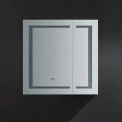 Spazio 30 In. W X 30 In. H Recessed Or Surface Mount Medicine Cabinet With LED Lighting And Mirror Defogger -Household Items Sales 4c2de30ad8f30cbf986ea9ed2db2596b 1800x1800