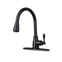Canton Single-Handle Pull-Down Sprayer Kitchen Faucet In Tuscan Bronze