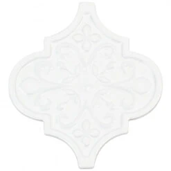 Bond Tile Roma Florid White 6.25 In. X 7.25 In. Ceramic Arabesque Wall Tile (30 Pieces 4.84 Sq. Ft. / Box) -Household Items Sales 513c2d80 8f9d 4cfc 9db0 527d6e2e734c.478c2e872f71f67ea2b6677da96d28fe 1800x1800