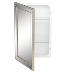16 In. W X 26 In. H X 5 In. D Framed Single Door Recessed Metro Beaded Bathroom Medicine Cabinet In Silver -Household Items Sales 528c49e173343f3fc34f02a927157da8 1800x1800