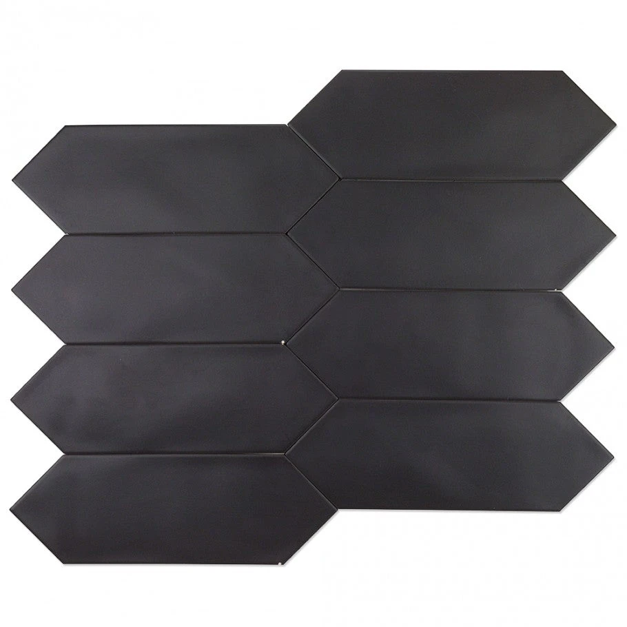 Pinnacle Black 4x12 Porcelain Tile 5 Pinnacle Black 4x12 Porcelain Tile - Image 3